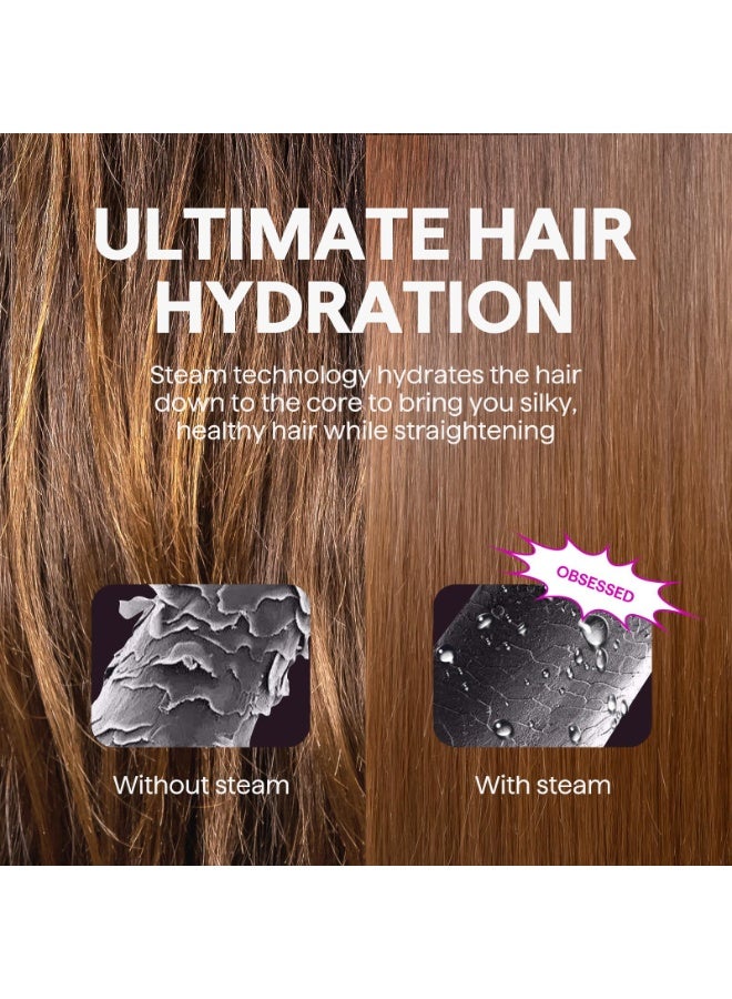 Pro Steam Hair Straightener Brush, Steamline Pro 3 in 1 Straightening Brush, Steam Reduces Damage, Nourishes Hair, and Expedites Straightening - Image 5